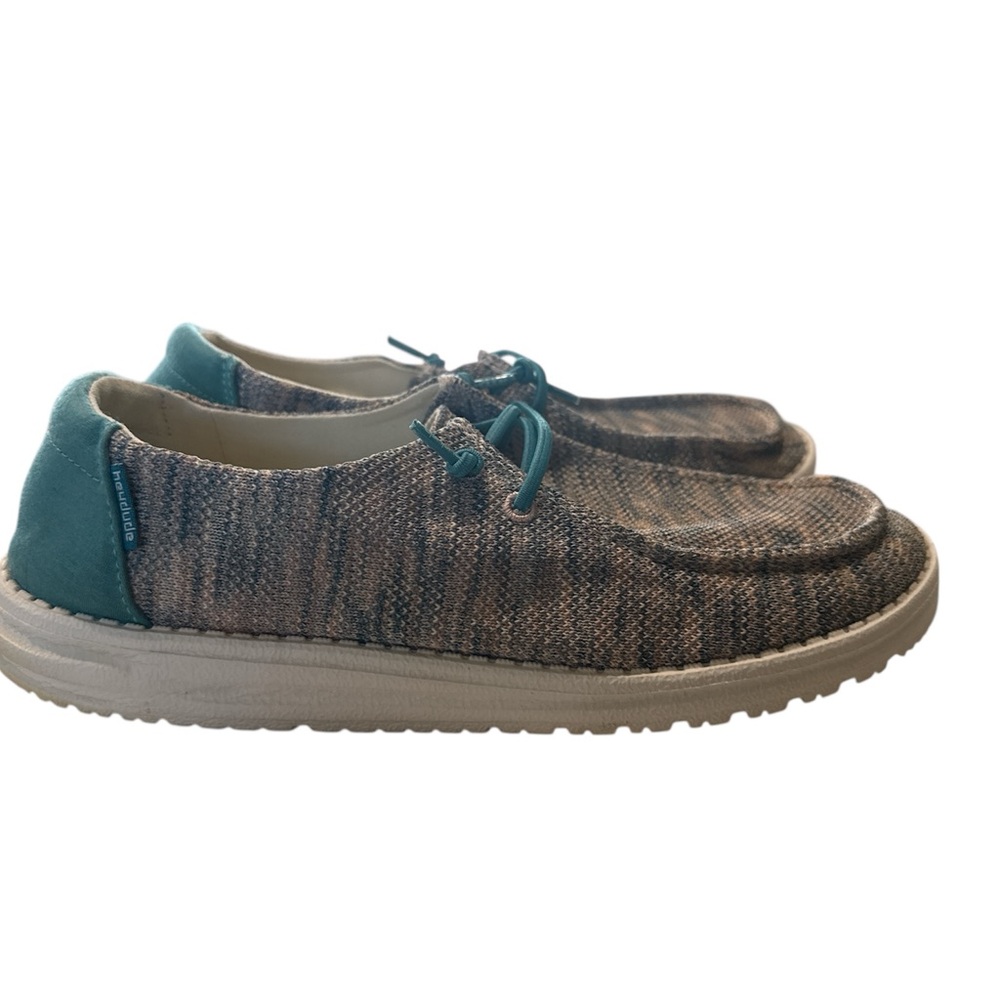 Hey Dude Women’s Wendy Sox Pink Aqua Shoes - Picture 3 of 5